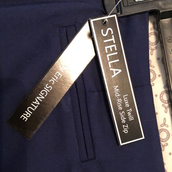 New blue mid rise  casual pants - Picture 4 of 5